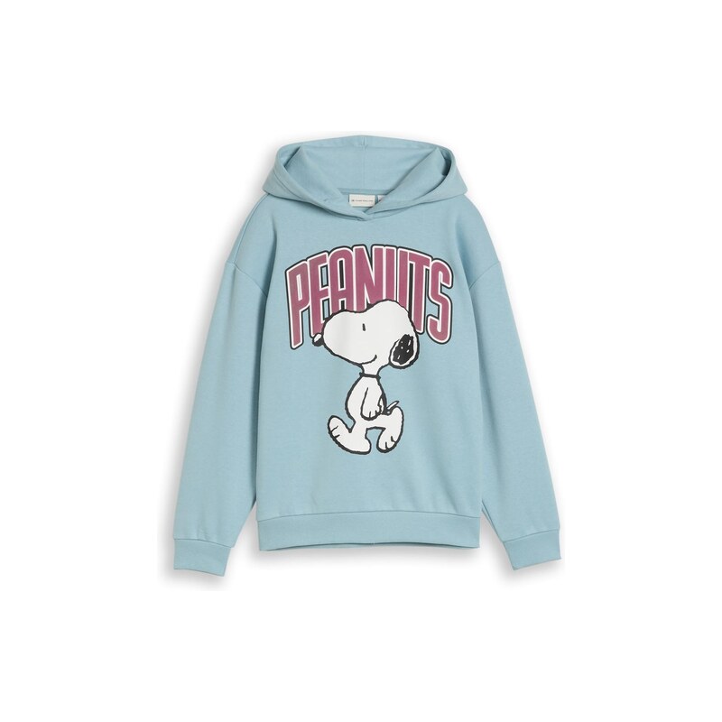 TOM TAILOR Mikina Peanuts světlemodrá / grenadina / černá / bílá