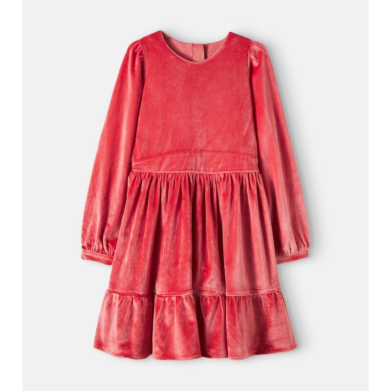 Molo Calanthe gathered velvet dress