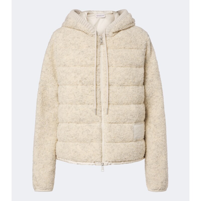 Moncler Hooded bouclé down jacket