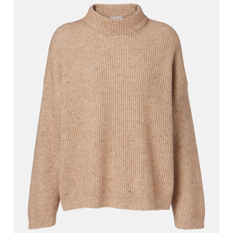 Dámský oversize svetr v barvě Camel od značky Brunello Cucinelli