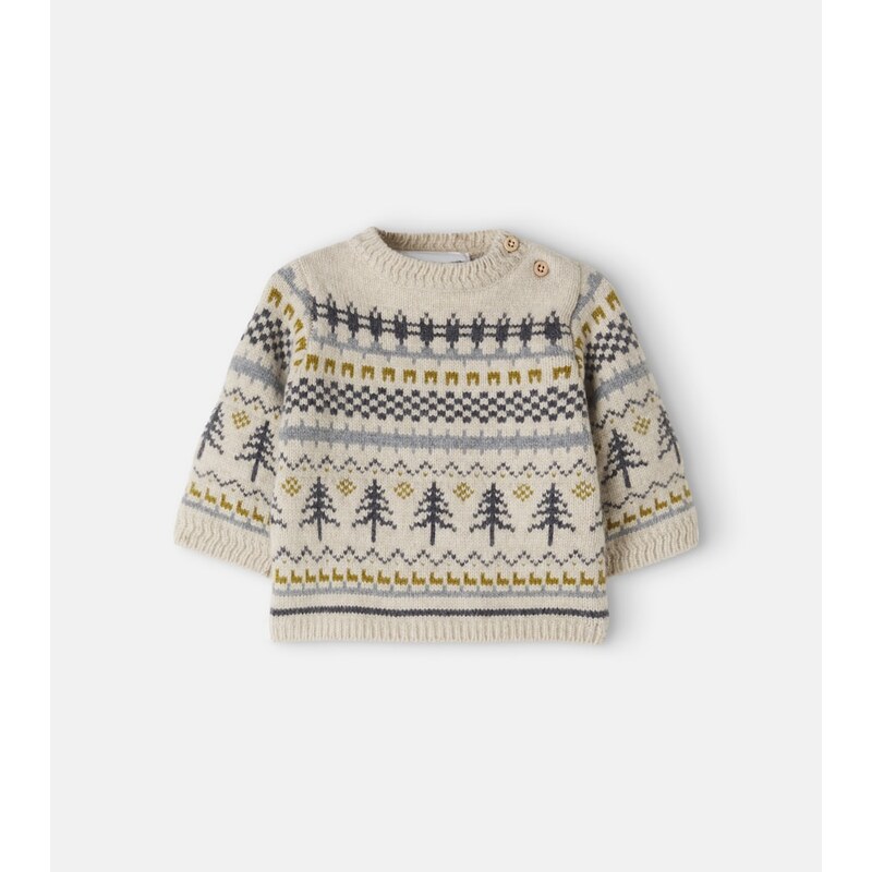 Bonpoint Baby Dalmire wool and cotton-blend sweater