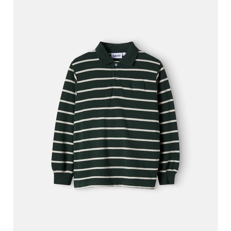 Molo Rey striped cotton polo shirt