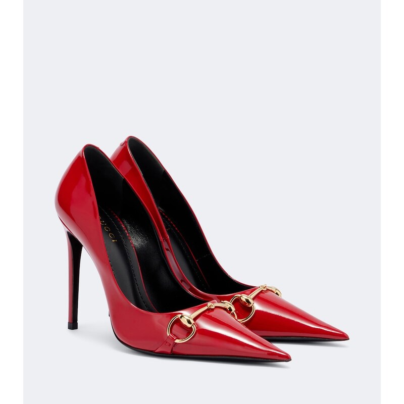 Gucci Donna Horsebit patent leather pumps