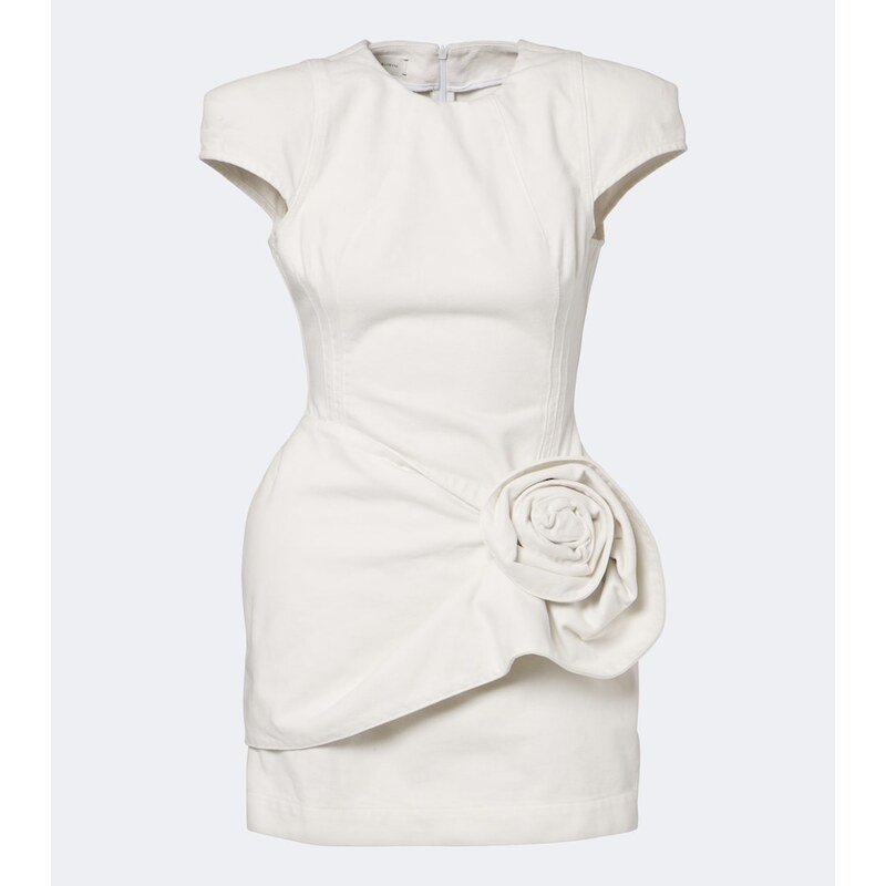 Magda Butrym Floral-appliqué denim minidress