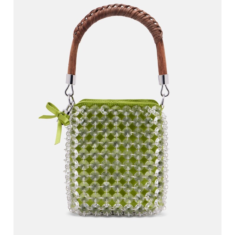 Self-Portrait Chandelier Mini embellished top-handle bag