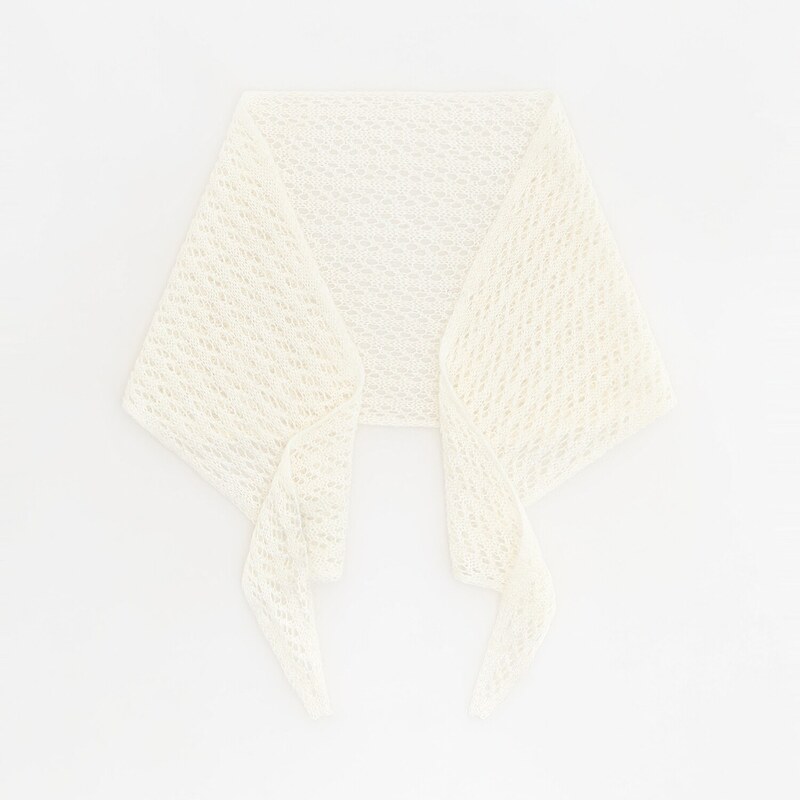 Reserved - LADIES` SCARF - krémová