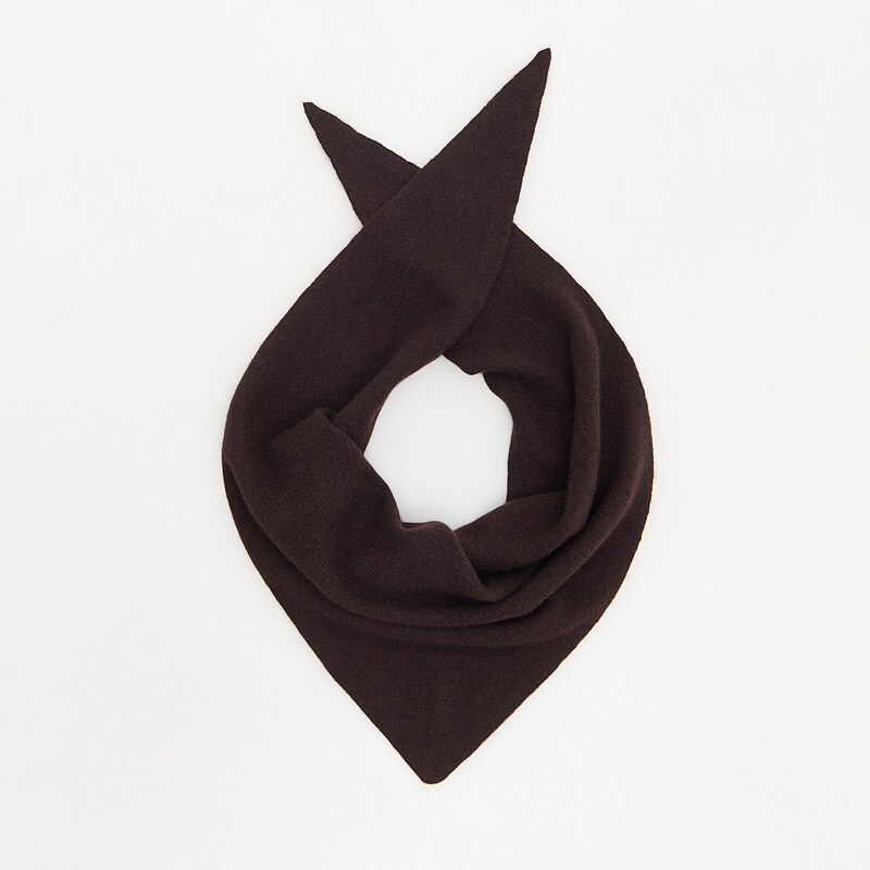 Reserved - LADIES` SCARF - tmavě hnědá