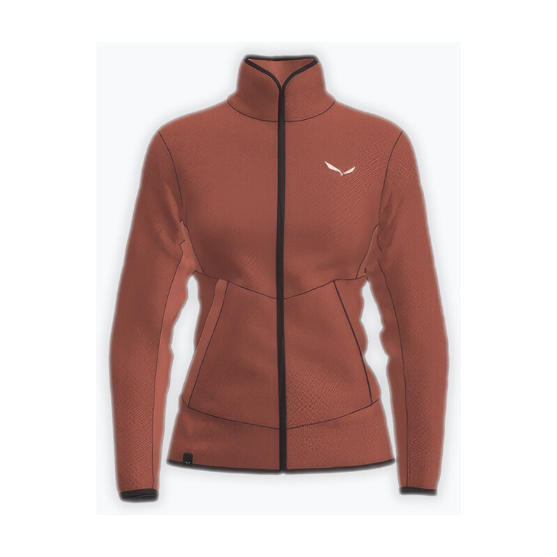 Dámská trekingová mikina Salewa Puez Warm Full Zip etruscan red