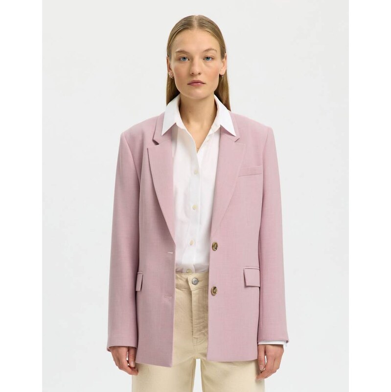 Selected Blazer in bleached mauve-Pink