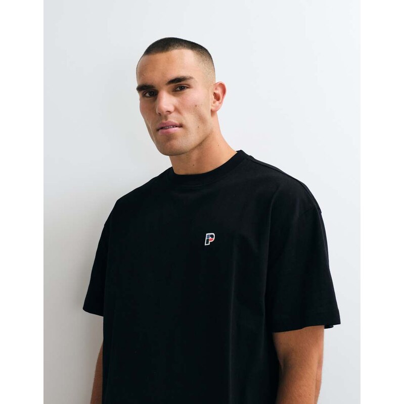 Parlez t-shirt with graphic chest print in black