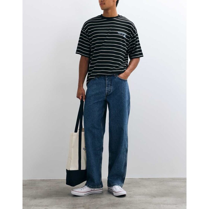 Parlez prospect loose fit jeans in black wash