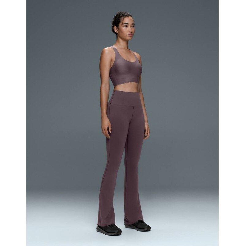 OYSHO Perfect-adapt high-rise flare trousers in purple