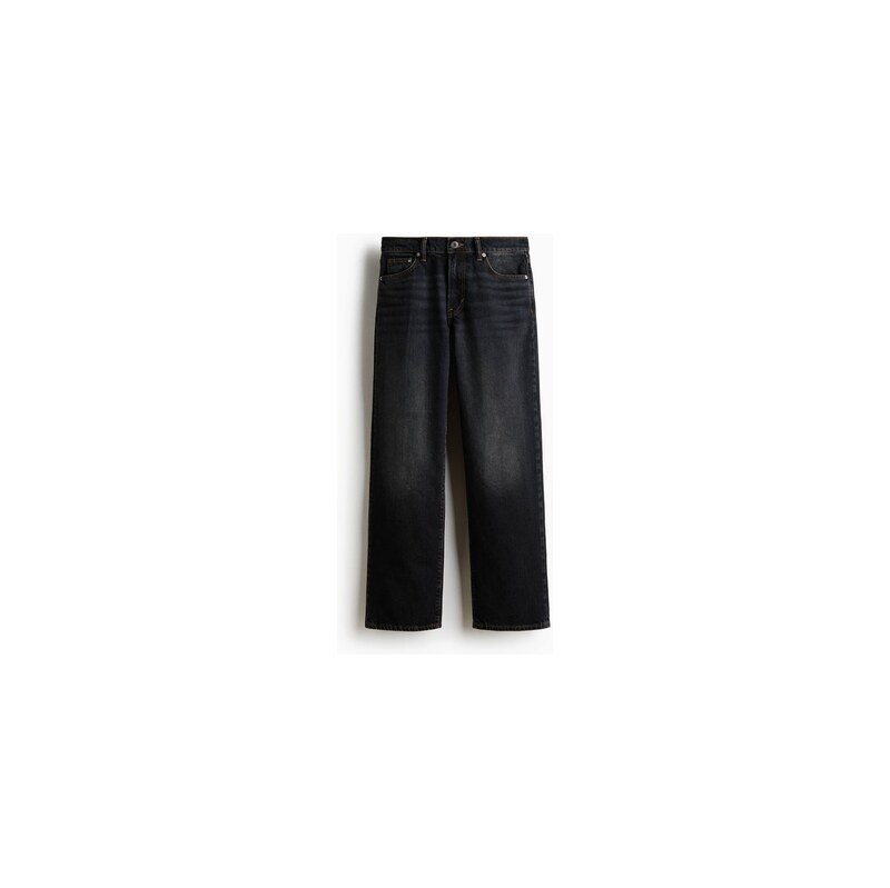 H&M - Relaxed Jeans - Černý Denim