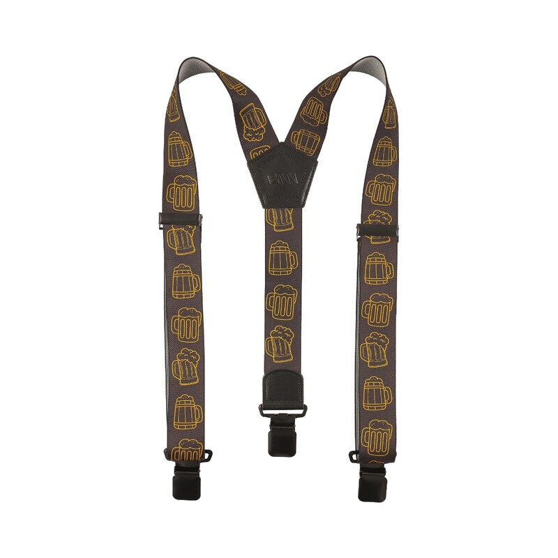 BENNON BENNONKY BEER BRACES BLACK/YELLOW - Šle pánské černo