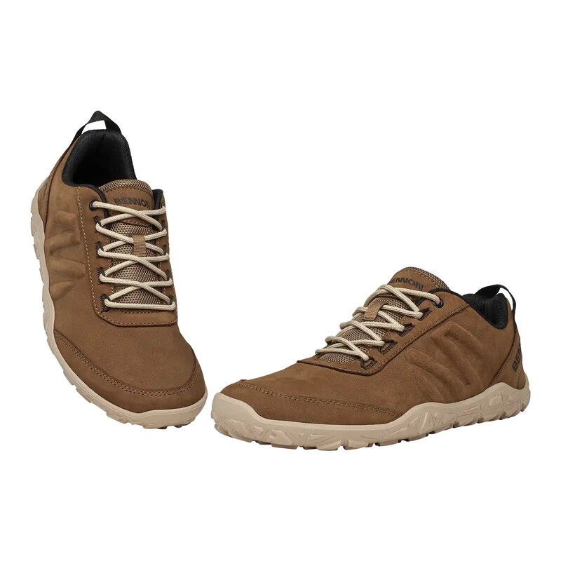 BENNON BAREFOOT LEATHER BROWN - Kožená barefoot obuv hnědá