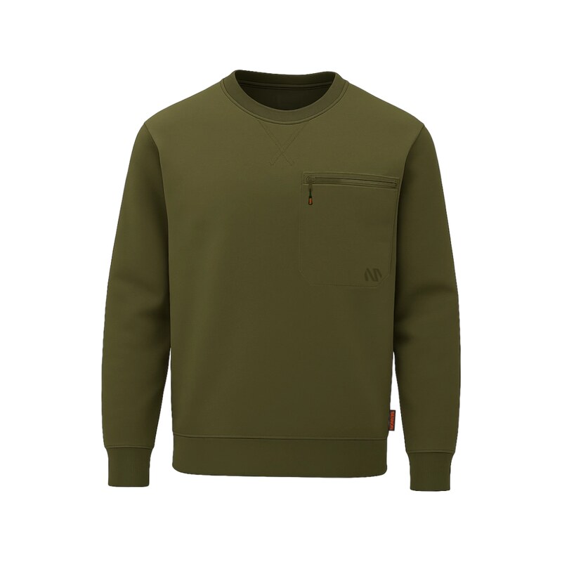 BENNON SELENA SWEATSHIRT KHAKI - Pánská mikina bez kapuce khaki