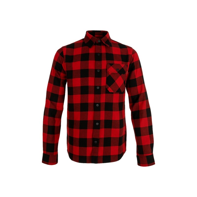 BENNON PIPPO SHIRT RED/BLACK - Pánská flanelová košile červeno