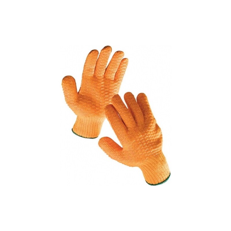 Cerva FALCON rukavice s PVC mřížkou oranžová