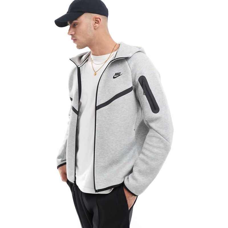 Nike Tech Fleece full zip hoodie in grey