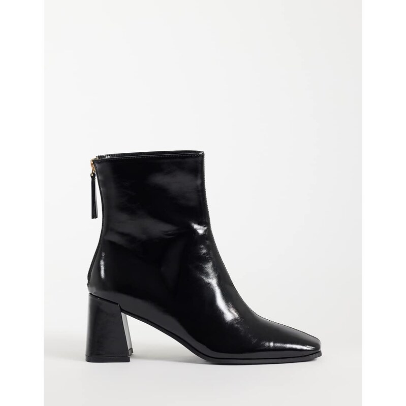 ASOS DESIGN Rafe block heel ankle boots in black