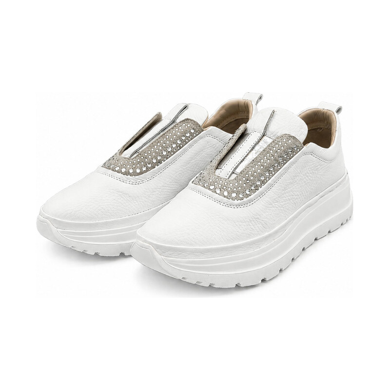 Dámské kožené Slip On tenisky Olivia 101-2796 bílá