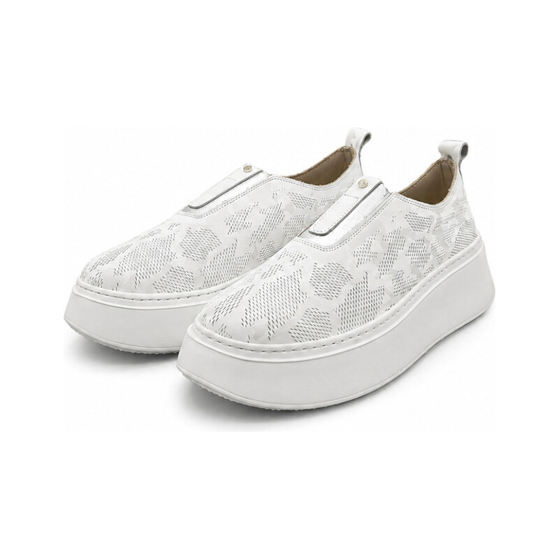 Dámské kožené Slip On tenisky Olivia 101-2842 bílá