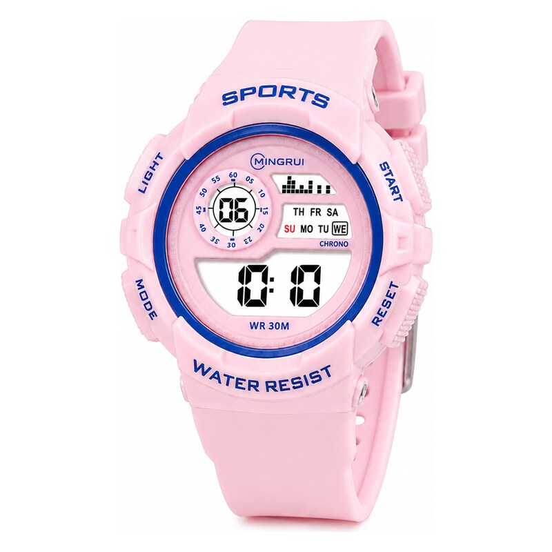 Leventi MINGRUI 2109L Digitální sportovní hodinky, 42 mm, růžové