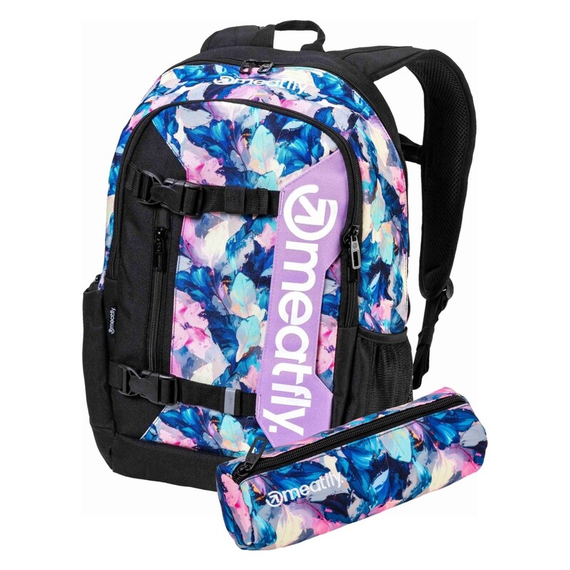 Batoh Meatfly Basejumper + PENÁL ZDARMA modrá/růžová