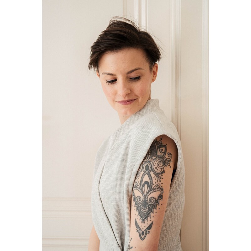 youngprimitive - mikiny a svetry Tara - light grey melange