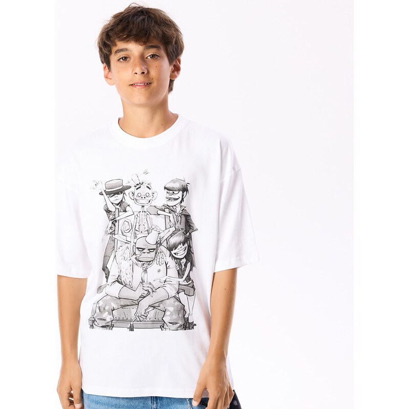 Reserved - BOYS` T-SHIRT - bílá