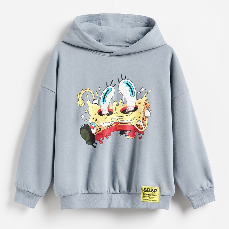 Reserved - Mikina SpongeBob - tmavě šedá