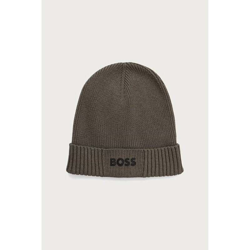 BOSS Green čepice pánská s příměsí vlny Asic_Beanie-X