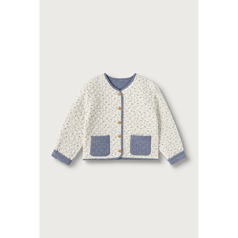 Levis krátká bunda dětská s bavlnou FLORAL AOP JACKET W DENIM
