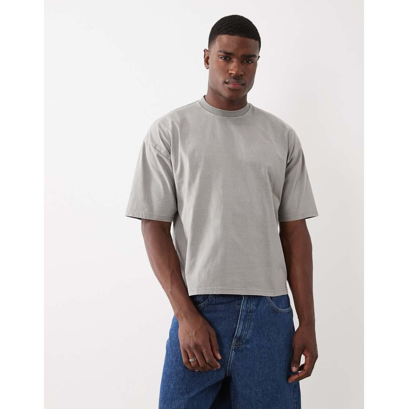 Cotton On boxy fit t-shirt in slate stone-Green