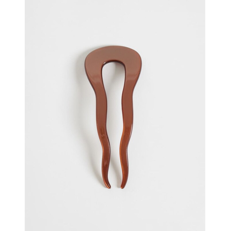 Sui Ava amy french twist hair pin in dark brown