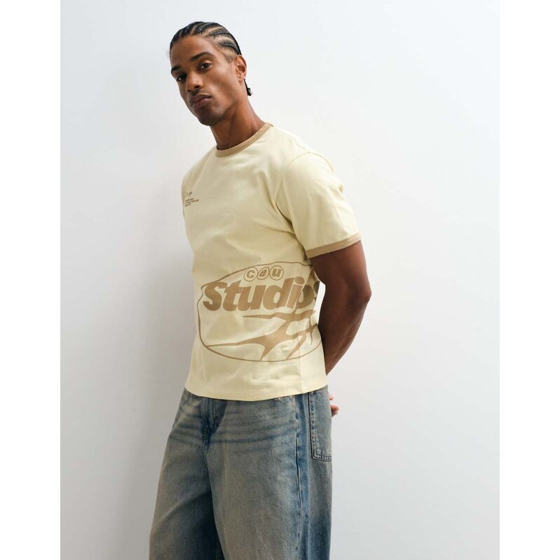 ASOS DESIGN heavyweight boxy regular fit ringer t-shirt with