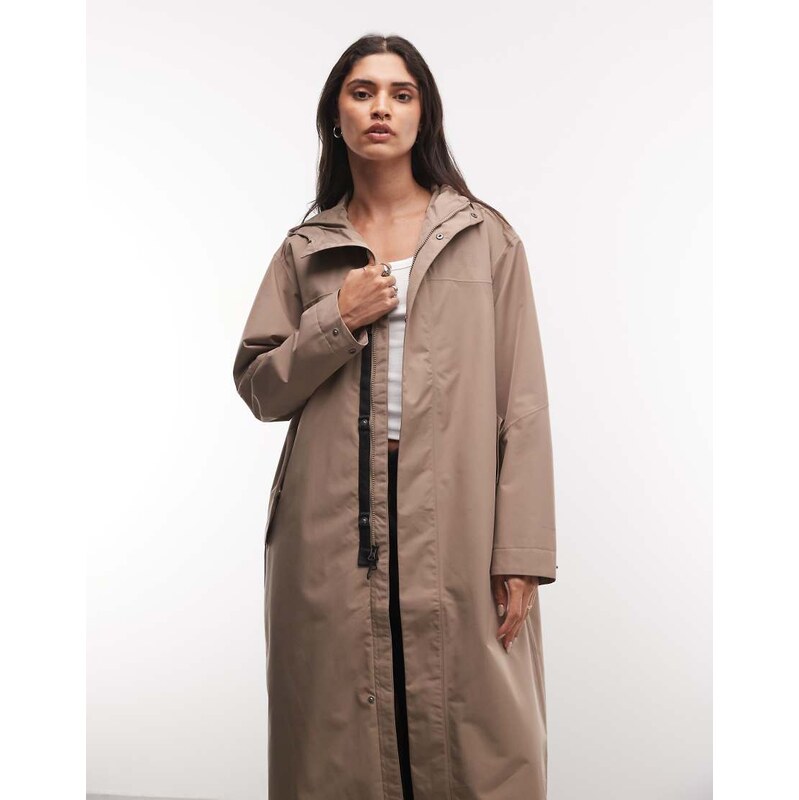 The North Face Nukabira shell parka jacket in brown