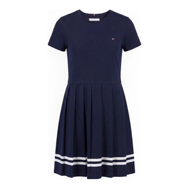 TOMMY HILFIGER Šaty tmavě modrá / bílá