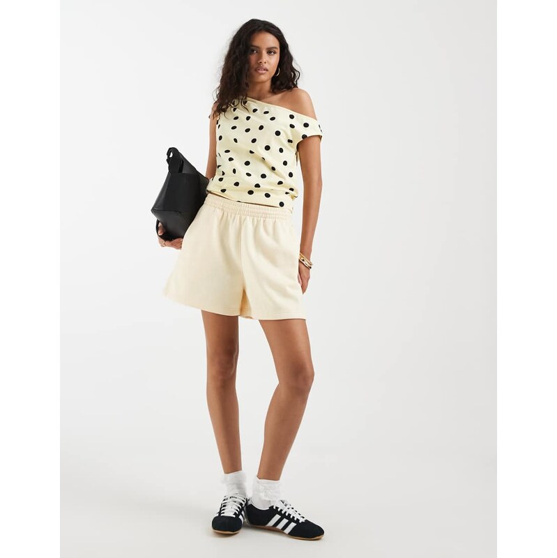 adidas Originals essential shorts in butter yellow