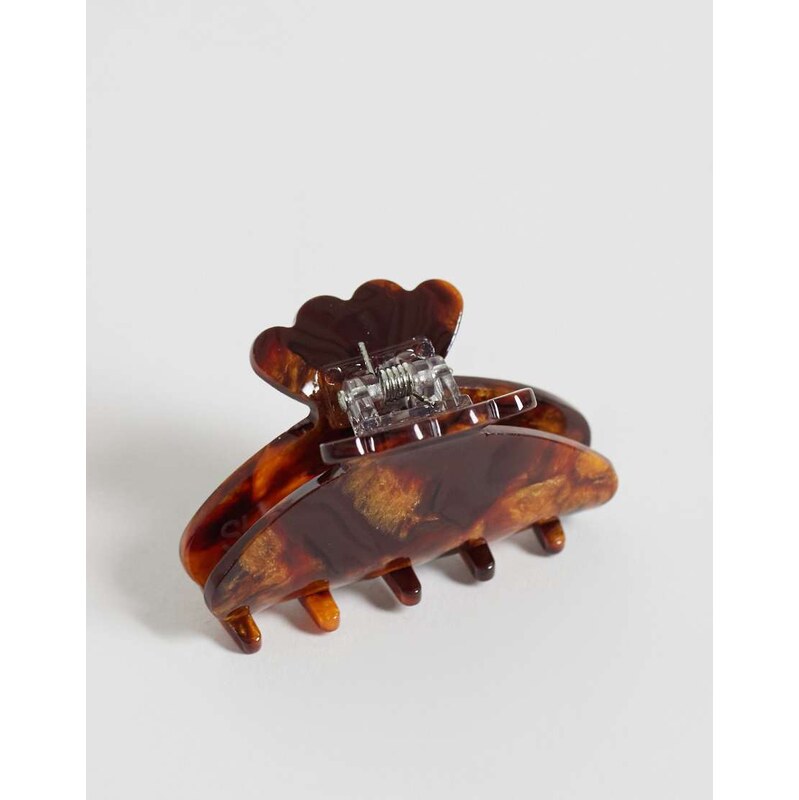 Sui Ava helle terra mini hair claw in dark brown