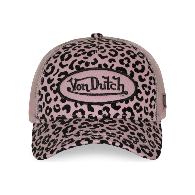 Von Dutch Kšiltovka Gorra von dutch rosa cheetah print trucker