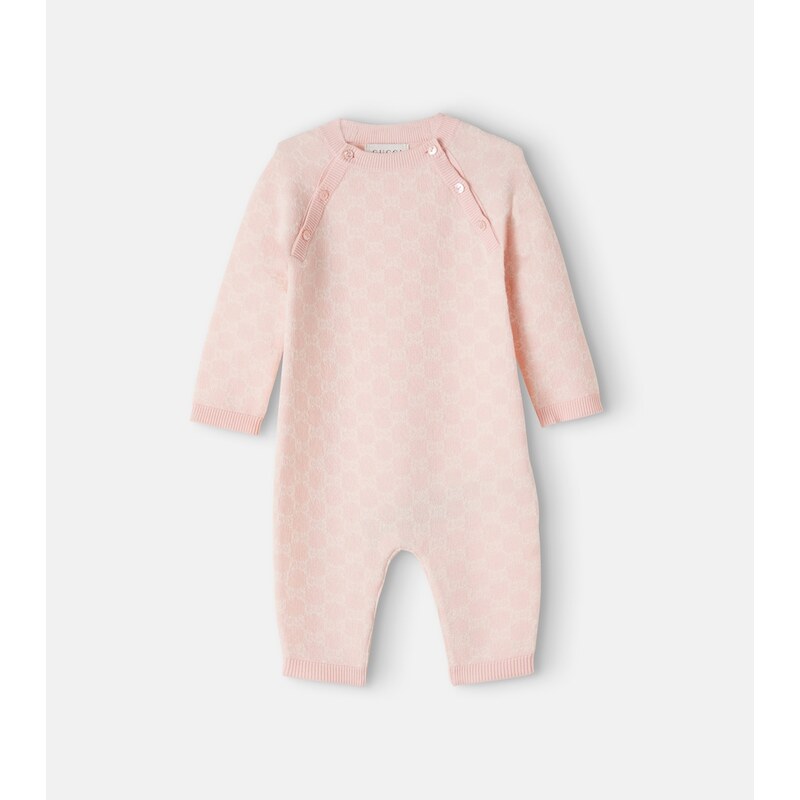 Gucci Kids Baby GG jacquard wool onesie