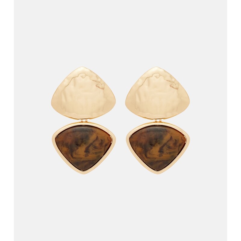 Self-Portrait Embellished drop earrings
