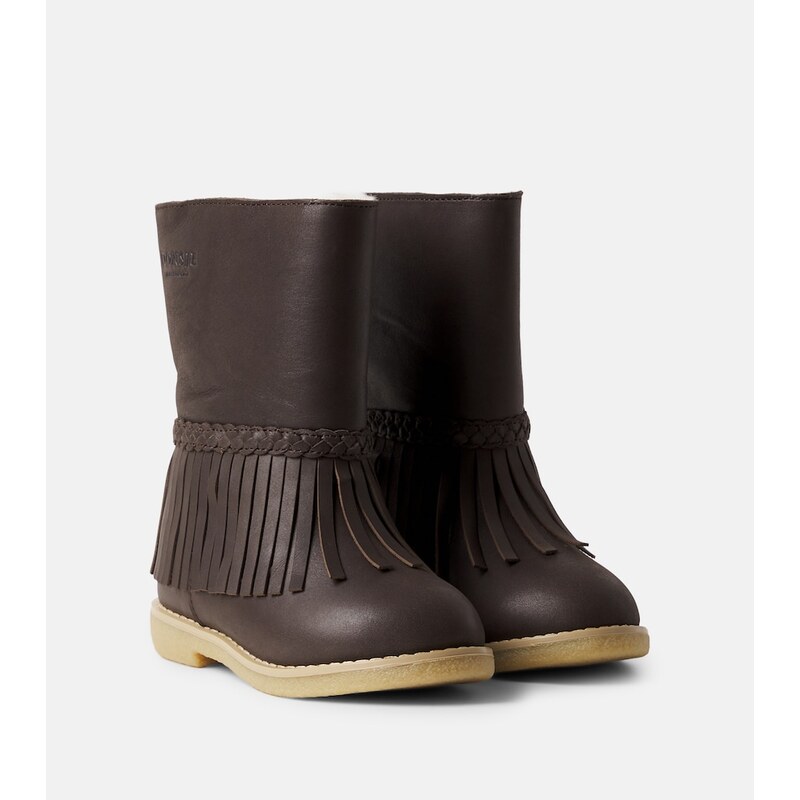 Donsje Daffy fringed leather boots