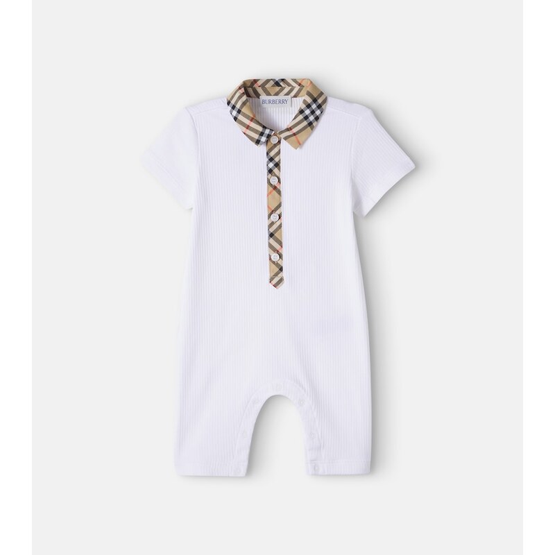 Burberry Kids Baby Burberry Check cotton-blend onesie