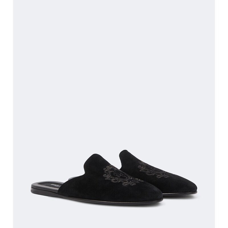 Dolce&Gabbana Embroidered suede mules