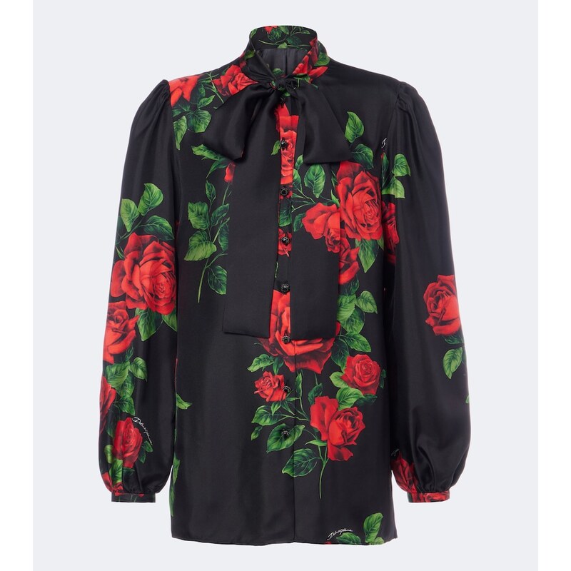 Dolce&Gabbana Floral silk satin blouse