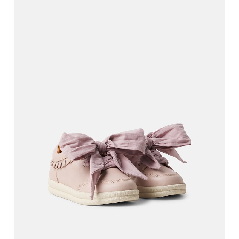 Donsje Lexley bow-trimmed leather sneakers