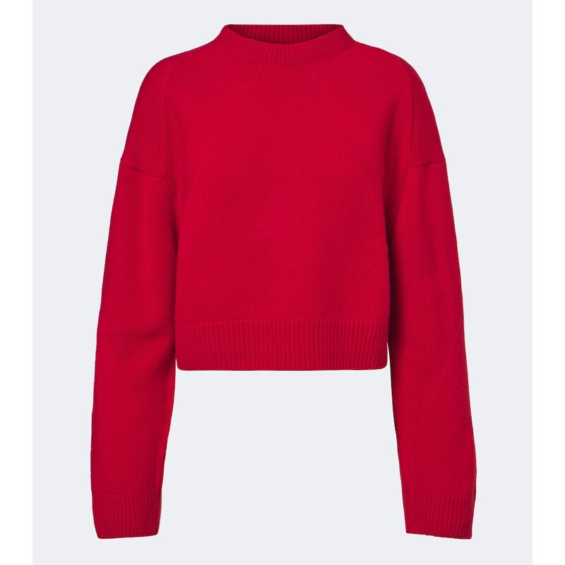 Fforme Marcela cropped wool and cashmere sweater