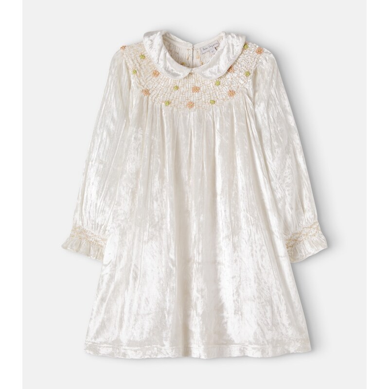 Bebe Organic Harriet embroidered chenille dress